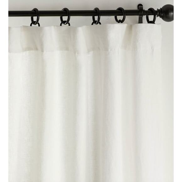 Pottery Barn Belgian Flax Linen Blackout Curtain | Classic Ivory 100 x 96" - Picture 4 of 8